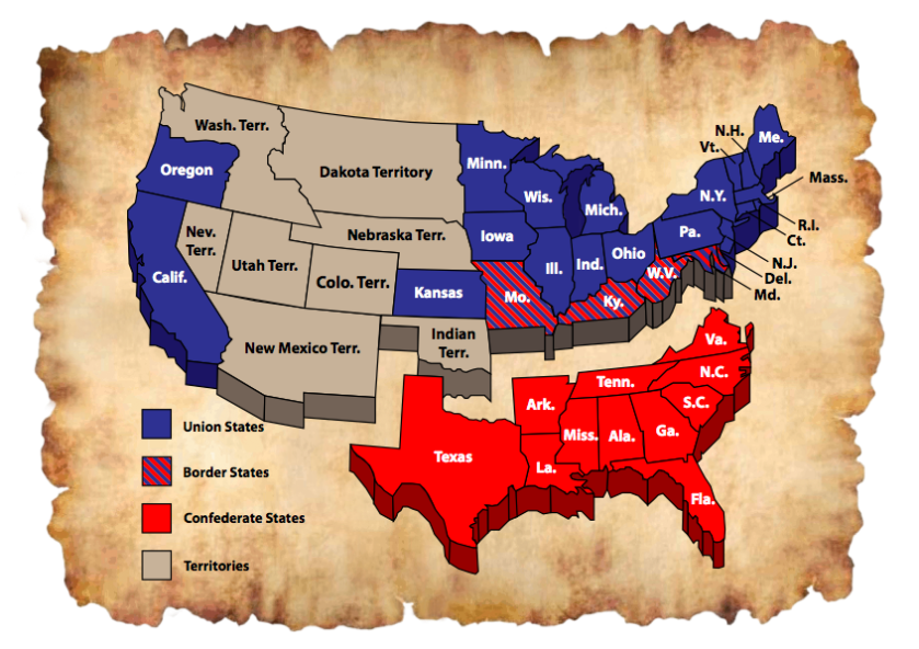 <p>the southern states that seceded from the United States in 1861. They fought against the Union in the Civil War.</p>