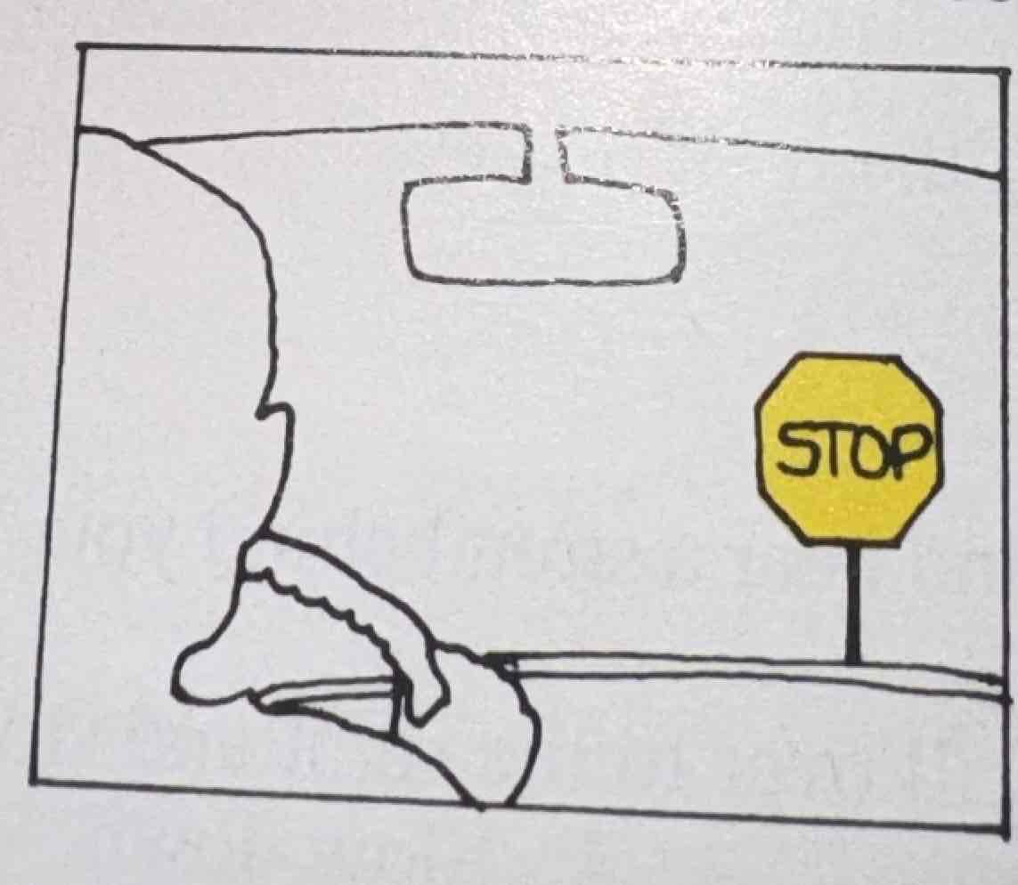 <p>You are coming to this intersection. You should:</p>