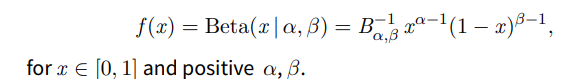 <p>Continuous distribution used to represent uncertainty in proportions</p>