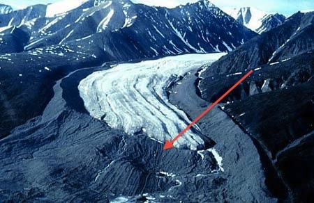 material transported by glaciers
