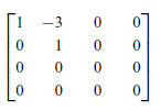 A matrix in row echelon form is given. By inspection, find a basis for the row space and for the column space of that matrix.