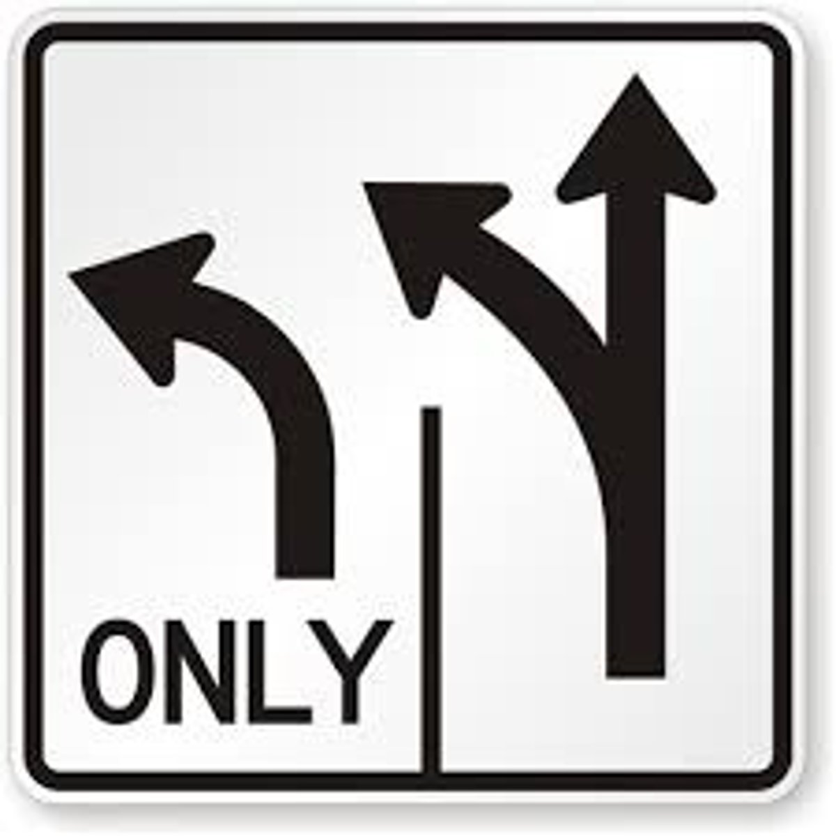 <p>Designates the intended use for each lane on the roadway.</p>