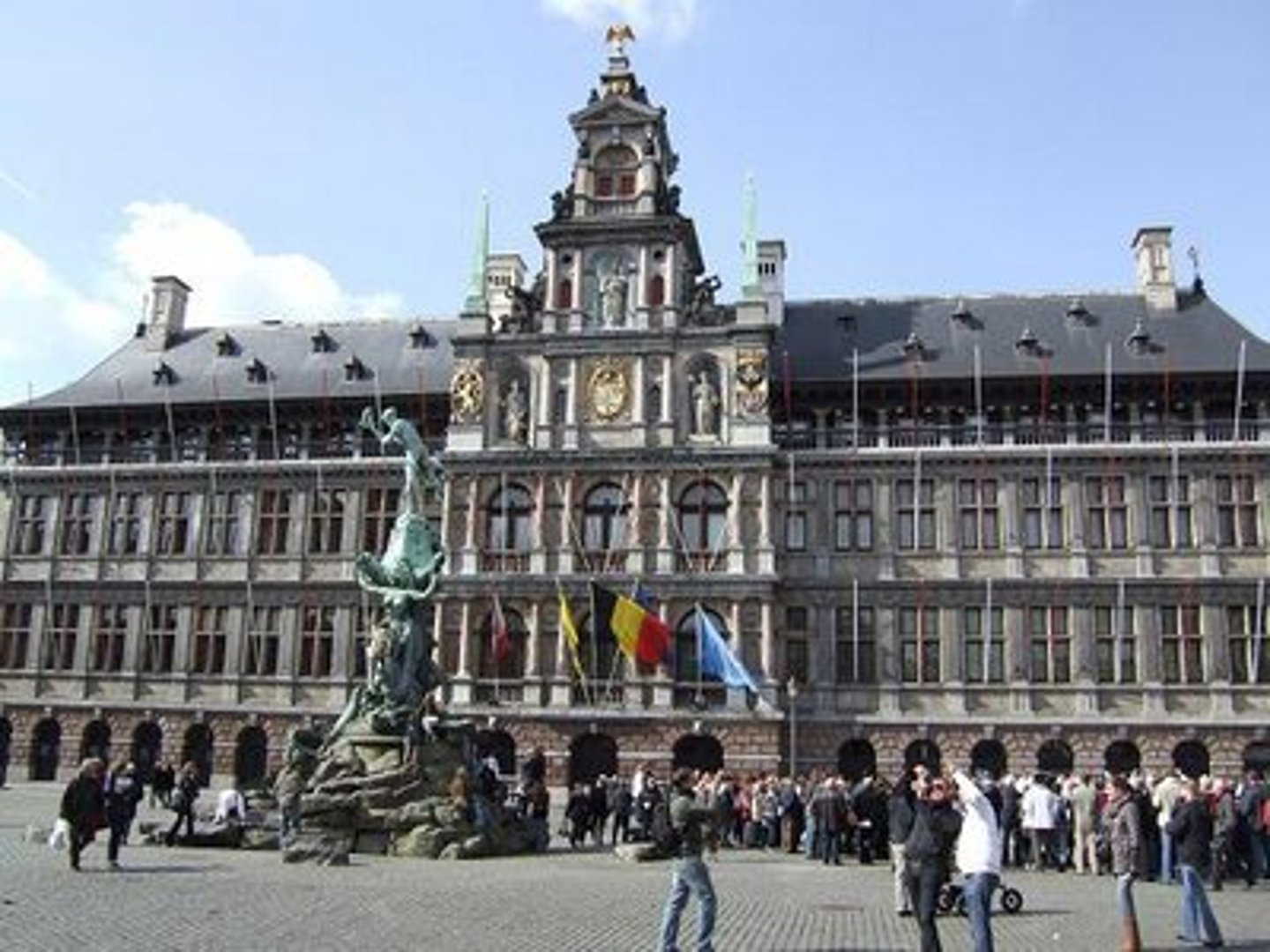 <p>designed by Cornelis Floris was the first major Italianate building in the region (modeled from Italian palazzo)</p>