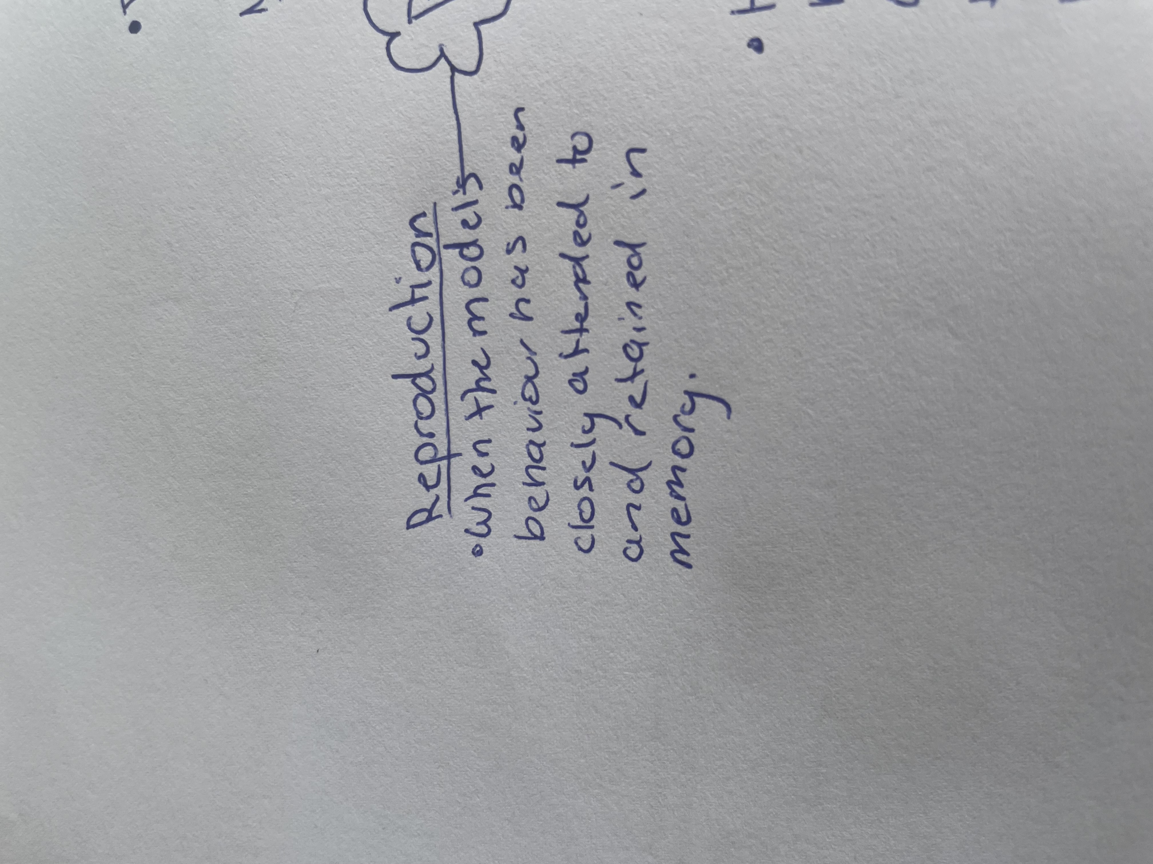 <p>When the model behaviour gas been closely attended to and retained in memory.</p>