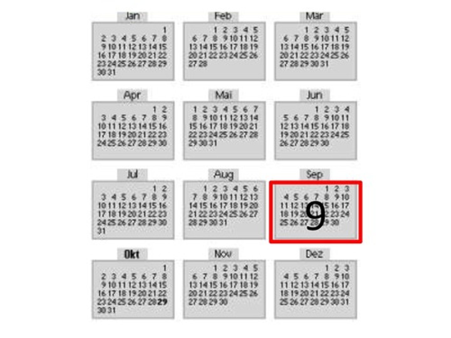 <p>September</p>