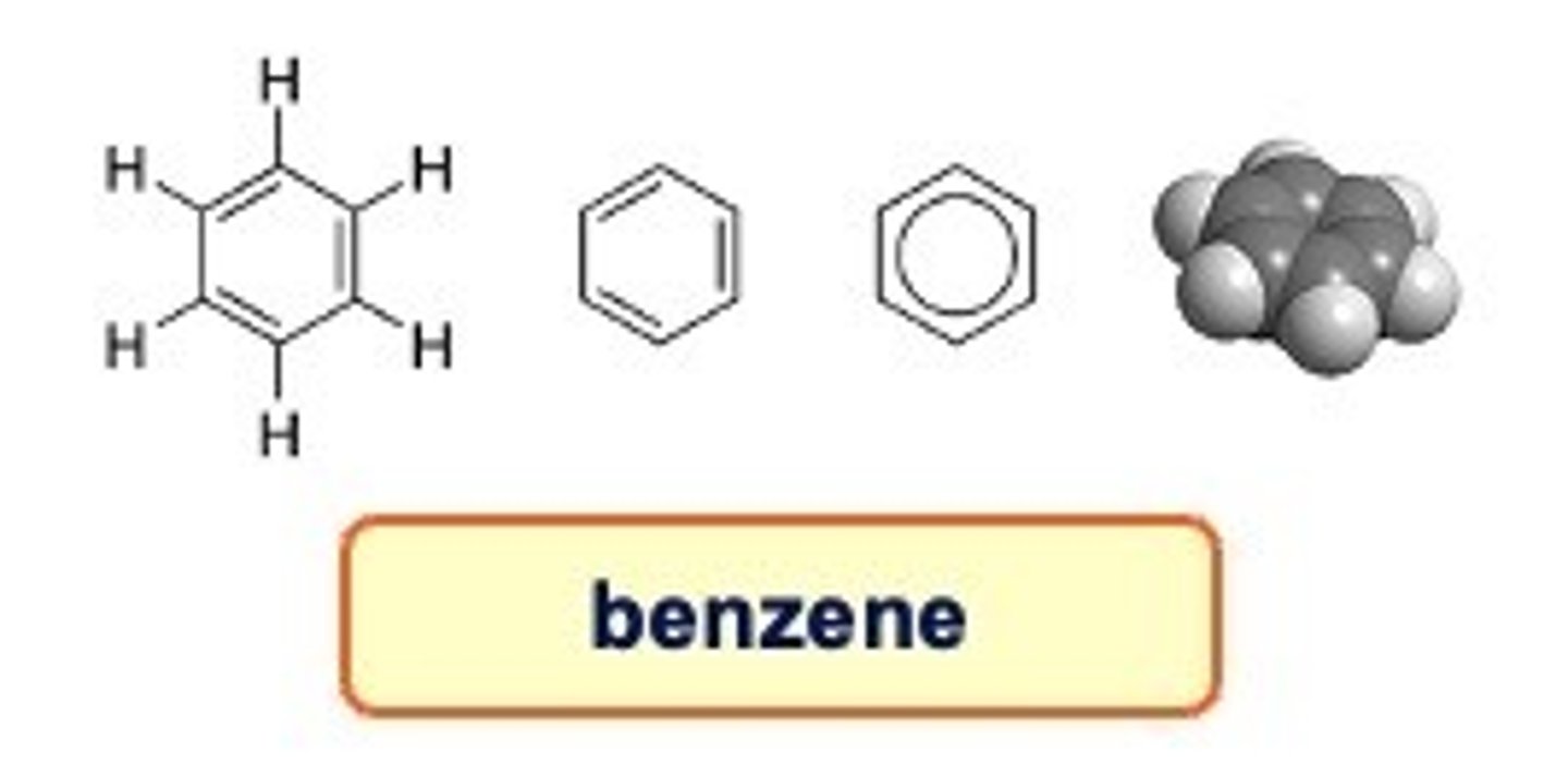 <p>Aromatic chemistry is characterised by ring structures.</p>
