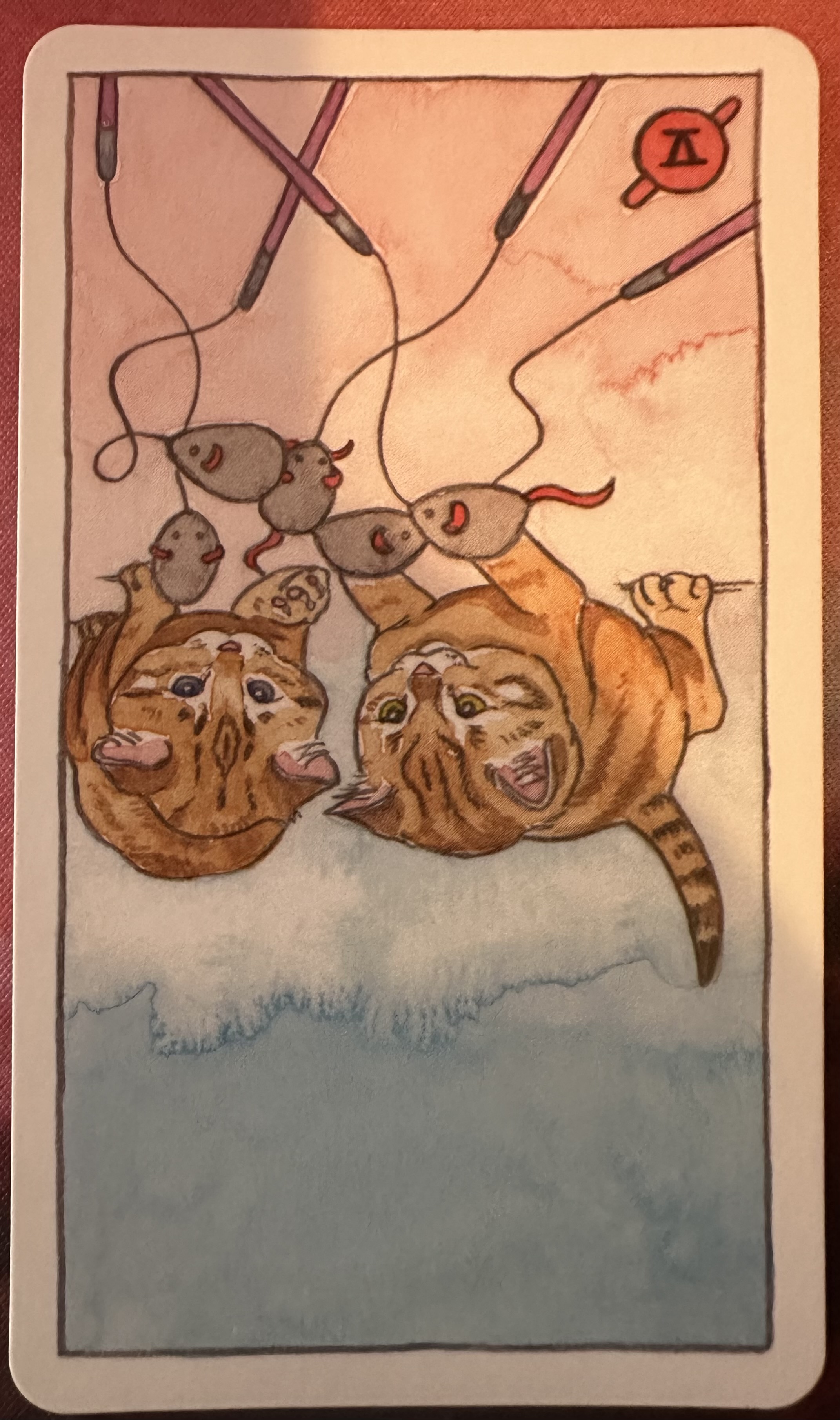 <p>Five of Wands (V) Reversed</p>