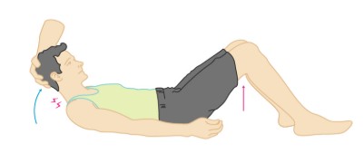 <p>elicits hip &amp; knee flexion</p><p>passive flexion of neck</p>