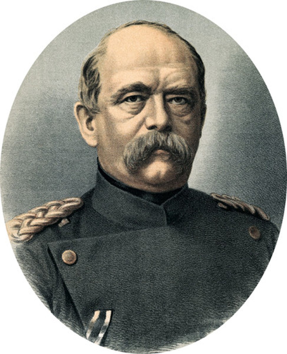 <p>a. politician</p><p>b. Germany</p><p>c. This German politician is considered one of the greatest statesmen of the nineteenth century. Hailing from Prussia, he brought about wars with Austria, Denmark, and France that led to the German-speaking states creating a unified Germany in 1871.</p>