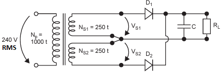 <ol><li><p>What is the voltage at Vs1 and Vs2 assuming no losses?</p></li><li><p>If the measured voltage on the load is 50V, what is the efficiency?</p></li></ol><p></p>