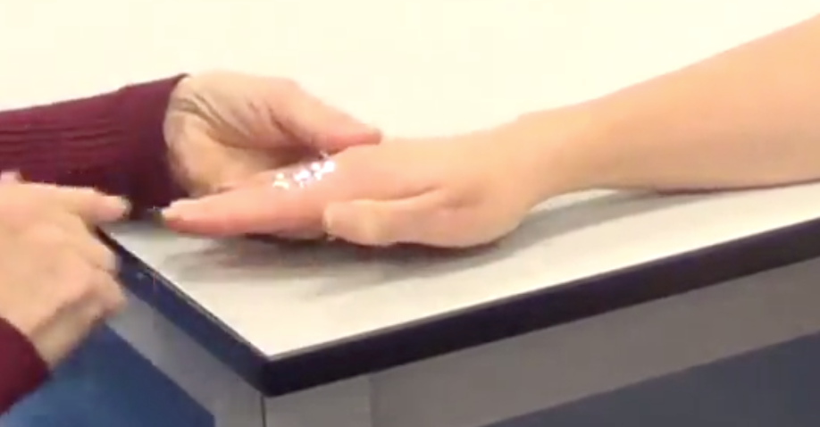 Same position as grade 2, forearm prone on table