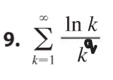 <p>P-series with log in numerator</p>