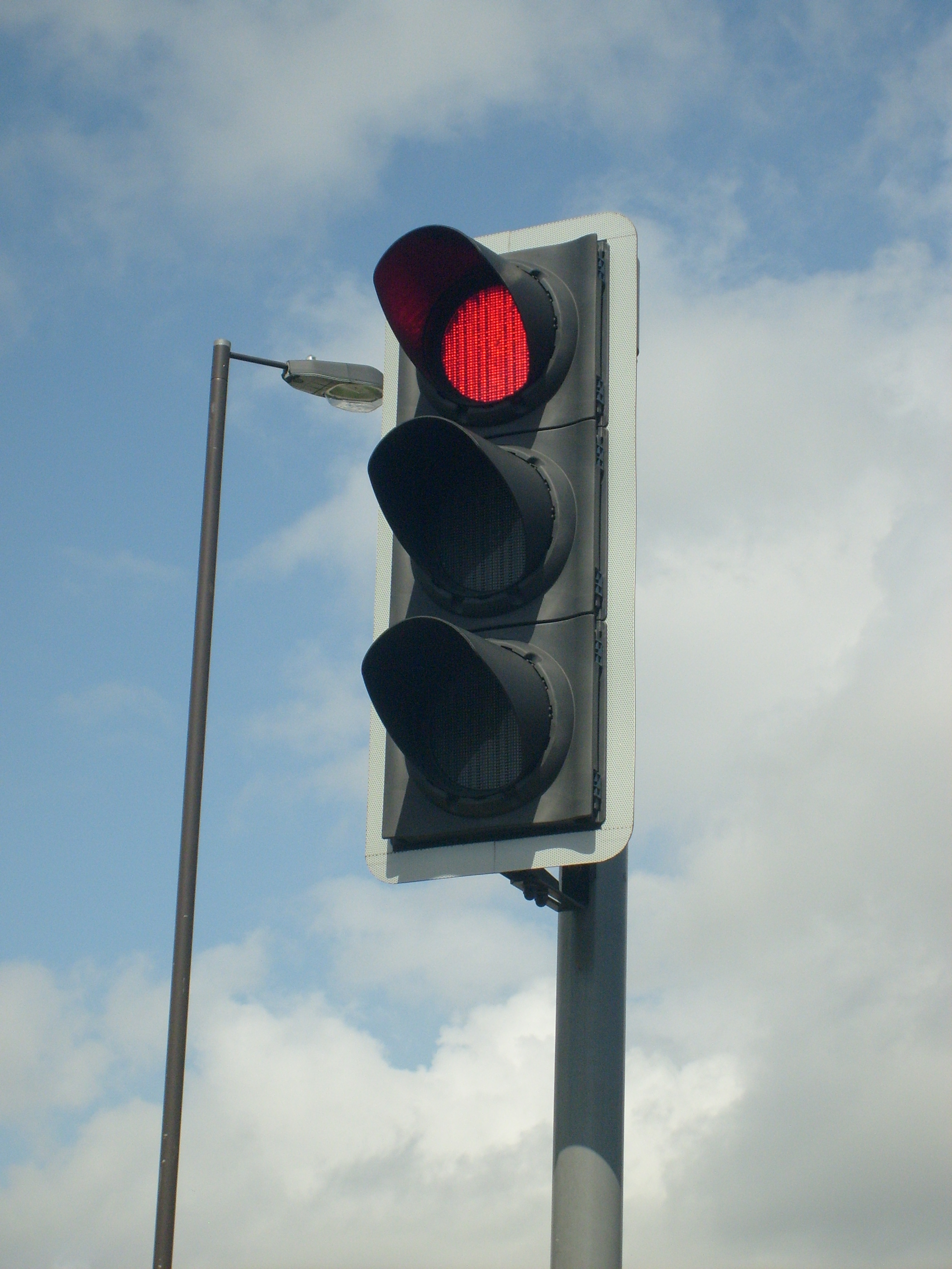 Solid red light
