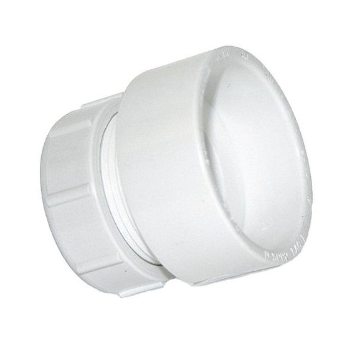 <p>PVC 1 ½ DWV TRAP ADPT W/ PLASTIC NUT &amp; WASH HUBxSLIP </p>