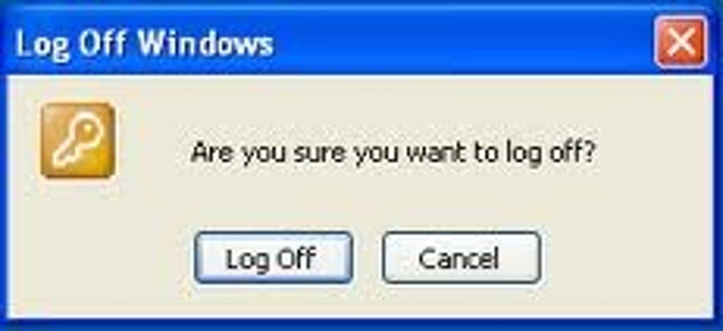 <p>to log off</p>