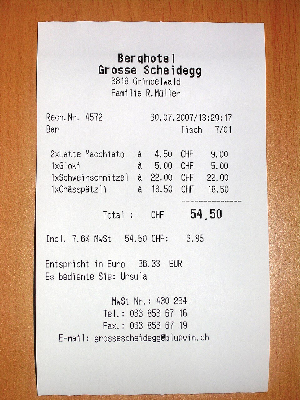 <p>Receipt (n)</p>
