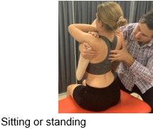<ul><li><p>feeling for vertebral hypo or hyper movement</p></li></ul><p></p>