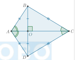 <p>Свойства дельтоида: </p><ol><li><p>Диагонали взаимно перпендикулярны.</p></li><li><p>В любой выпуклый дельтоид можно вписать окружность.</p></li><li><p>Точка пересечения диагоналей делит одну из них пополам, а другая диагональ является биссектрисой углов и делит дельтоид на два равных треугольника.</p></li></ol>