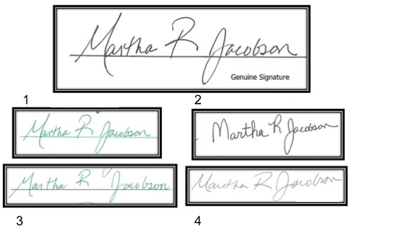 which signatures are forged 