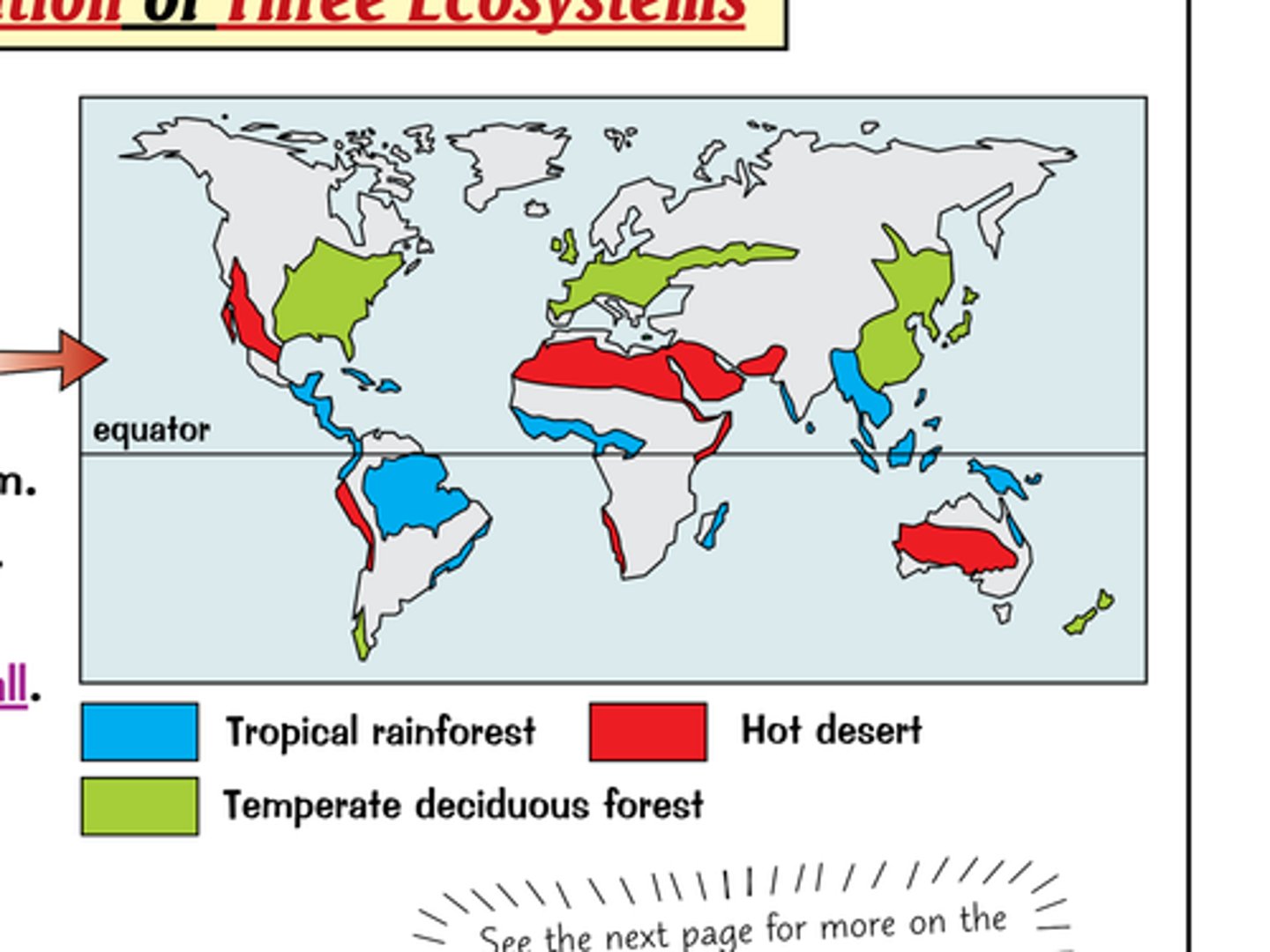 <p>Tropical rainforests are located in the tropics, near the equator.</p>