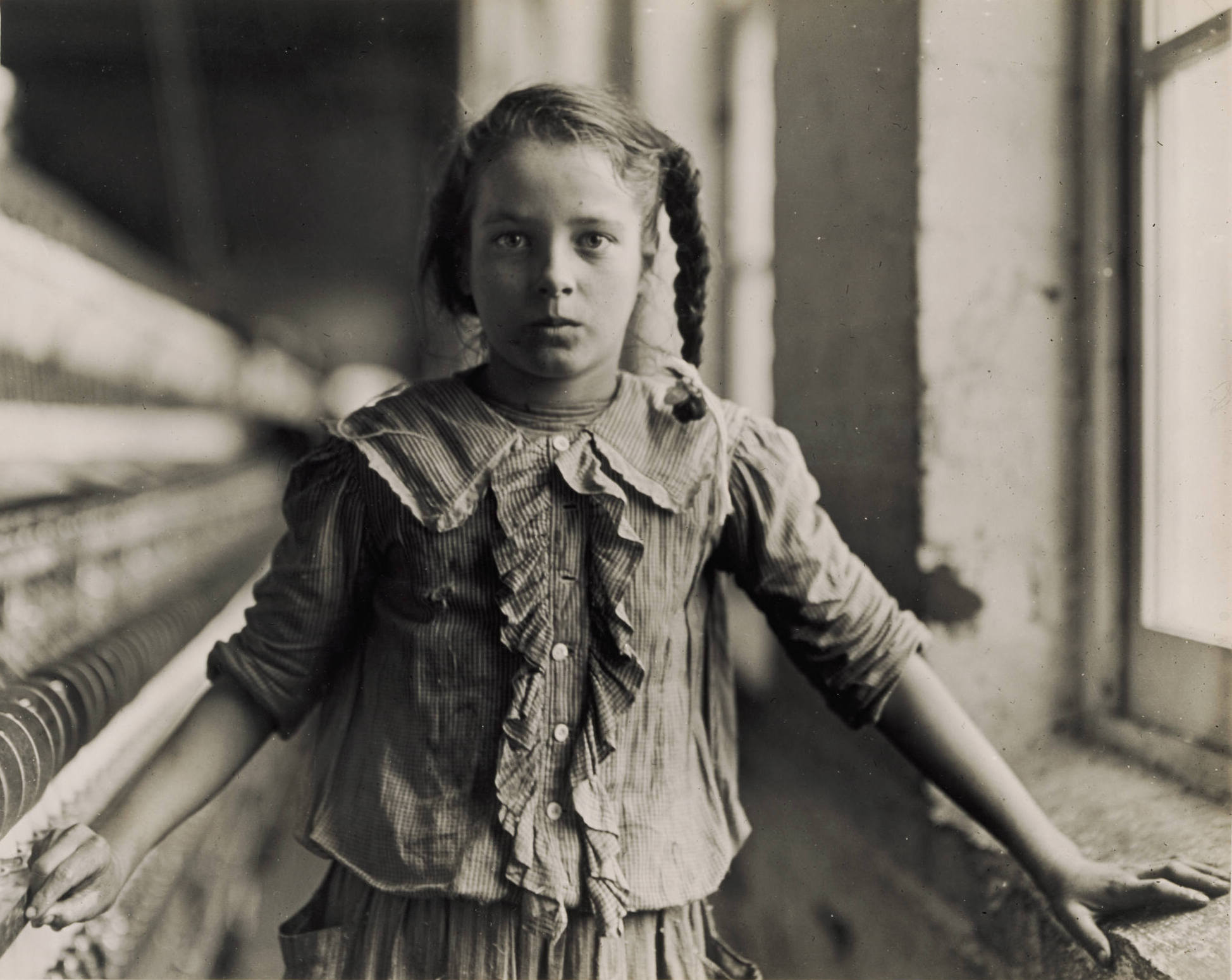 <p>Adolescent Girl, a Spinner, in a Carolina Cotton Mill, 1908</p>