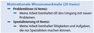 <p>WDQ: Umfasst insgesamt 21 Subskalen. Subskalen motivationale Wissensmerkmale</p>
