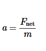 <p>the acceleration of an object is directly proportional to the net force acting on the object, is in the direction of the net force and is inversely proportional to the mass of the object.</p>