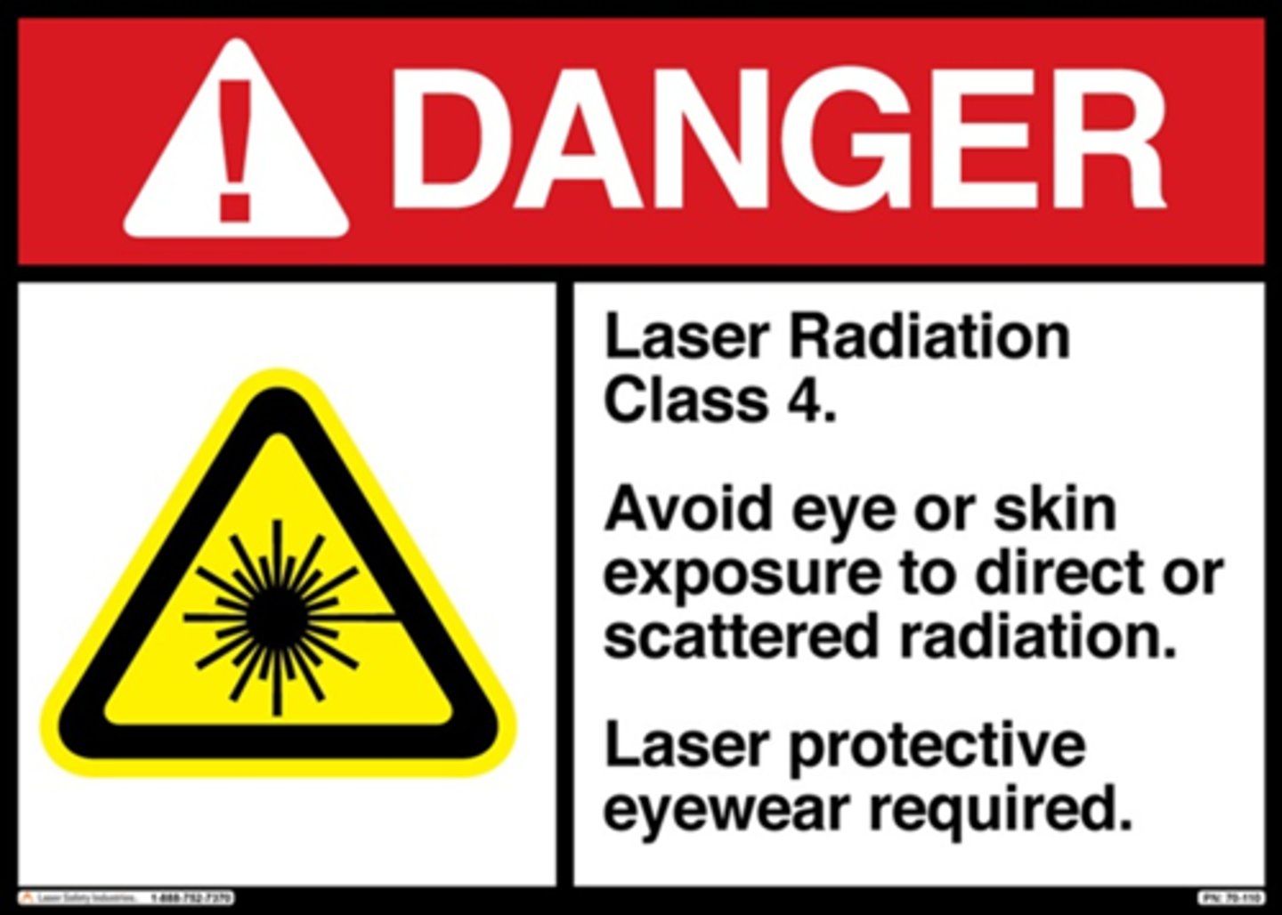 <p><strong>eye damage from direct, specular, diffuse viewing</strong></p><p>most dangerous</p><p><strong>protective eyewear required</strong></p><p>"avoid eye exposure to direct or scattered radiation"</p><p>"avoid skin exposure to direct radiation"</p><p>appropriate control measures required</p><p><strong>"danger" or warning" on laser controlled area warning sign <span style="text-decoration:underline">required</span></strong></p>