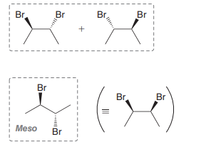 <p>Anti addition over alkene of Br and Br over alkene</p>