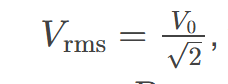 <p><span><span>the root mean square of the voltage, </span></span>𝑉rms=𝑉0/√2<span><span> , where </span></span><em>V</em><sub>0</sub><span><span> is the peak voltage, in an AC system</span></span></p>