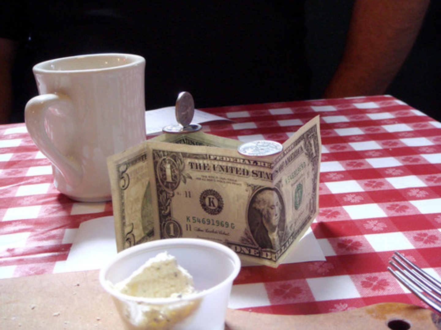 <p>Something, especially a tip, given freely</p>