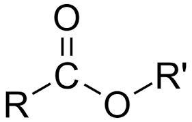 <p>Organic compounds formed from a carboxylic acid and an alcohol, </p><p></p><p>suffix <strong>-oate</strong>.</p>