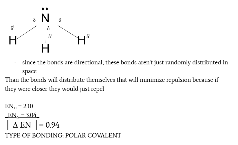 <p>use differences in electronegativity </p>