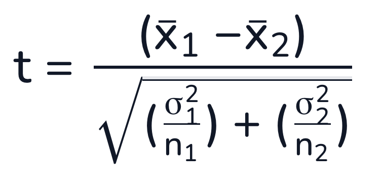 <p>in the formula for the t-test (which you don’t need to learn), what do each of the symbols represent?&nbsp;</p>