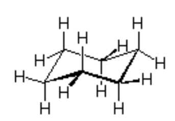 <p>No angle strain; no eclipsing strain, small steric strain. </p>