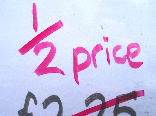 <p>half price</p>