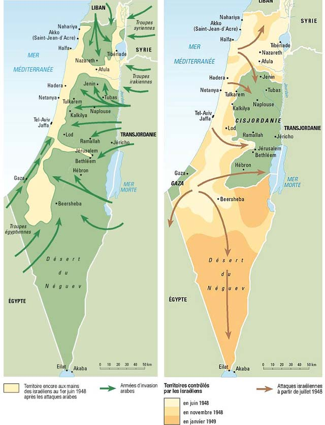 <p> – Conflict following Israel’s declaration of independence; Israel fought neighboring Arab states and secured its sovereignty.</p>