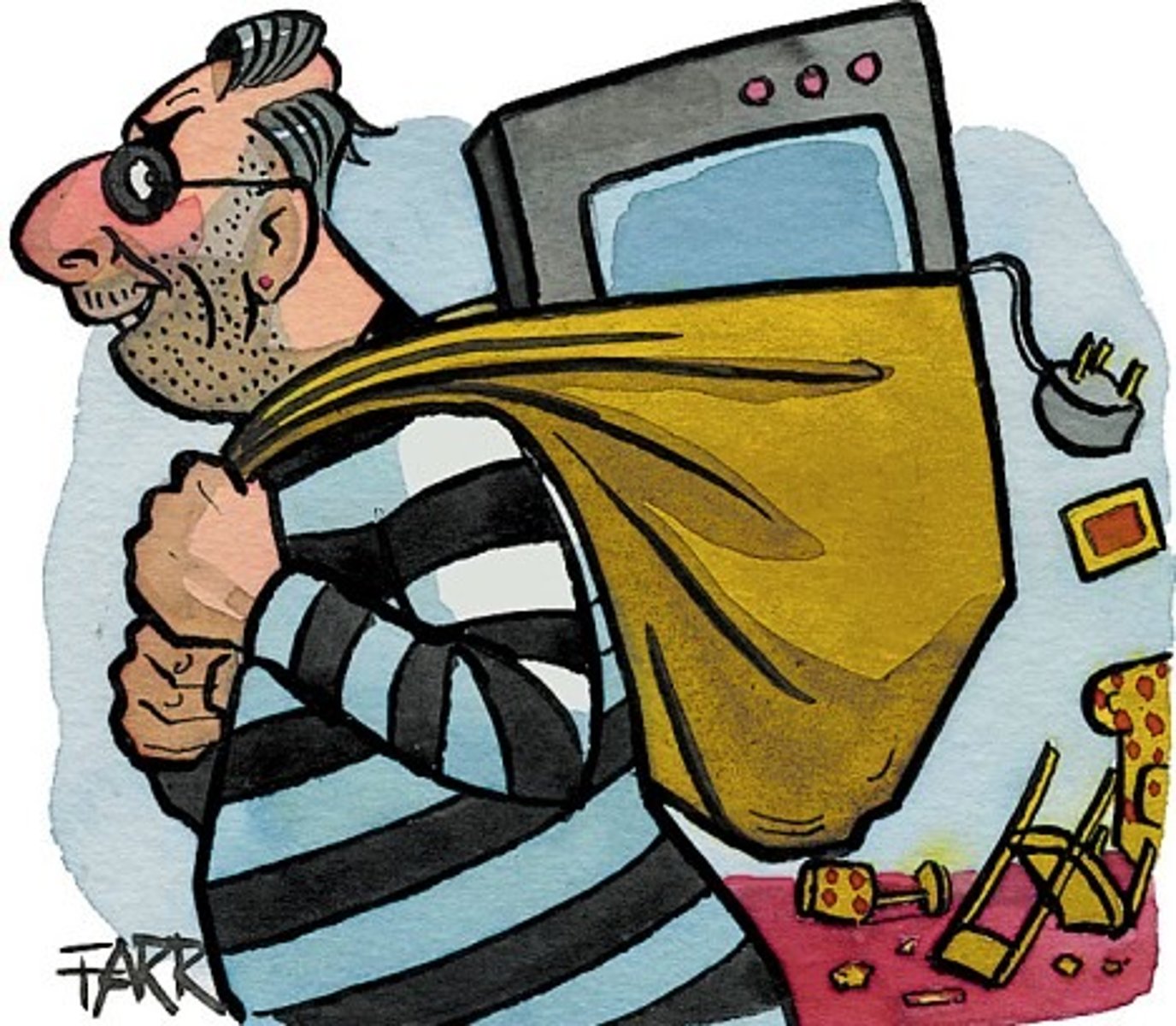 <p>when someone steals things from peoples homes</p>