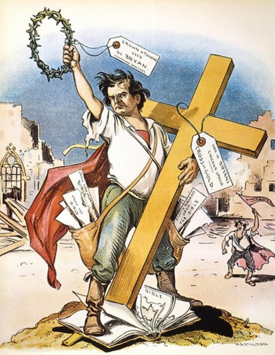 <p>Impassioned speech given by William Jennings Bryan (Democratic nominee for President in the 1896 election). Criticized the monetary policy of the government for being too hard on the farmer; said in the speech that farmers were being crucified on a cross of gold - helped gain him the support of the Populists.</p>