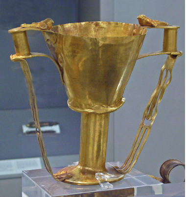 <p><span style="background-color: transparent; font-family: "EB Garamond", serif;"><span>Found inside the shaft grave sites even before the palace was built. There was always that wealth. Sometimes called Nestors cup (right), the left looks similar to the swirl pattern of the breastplate. Symbolize powerful and wealthy culture as they're able to just bury them in their grave sites to honor those who have died.</span></span></p>