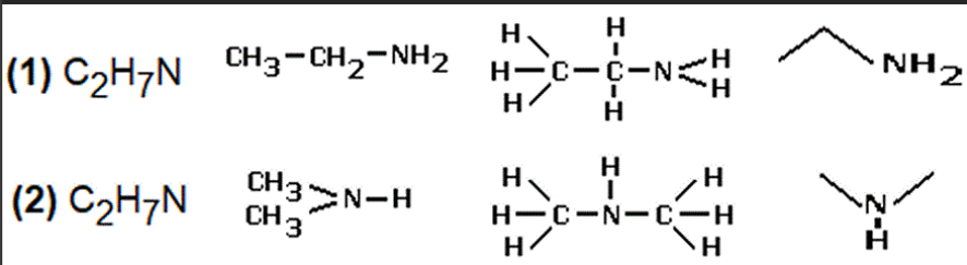 <p>An isomer where the way the carbon is bonded to the atoms are different&nbsp;</p>