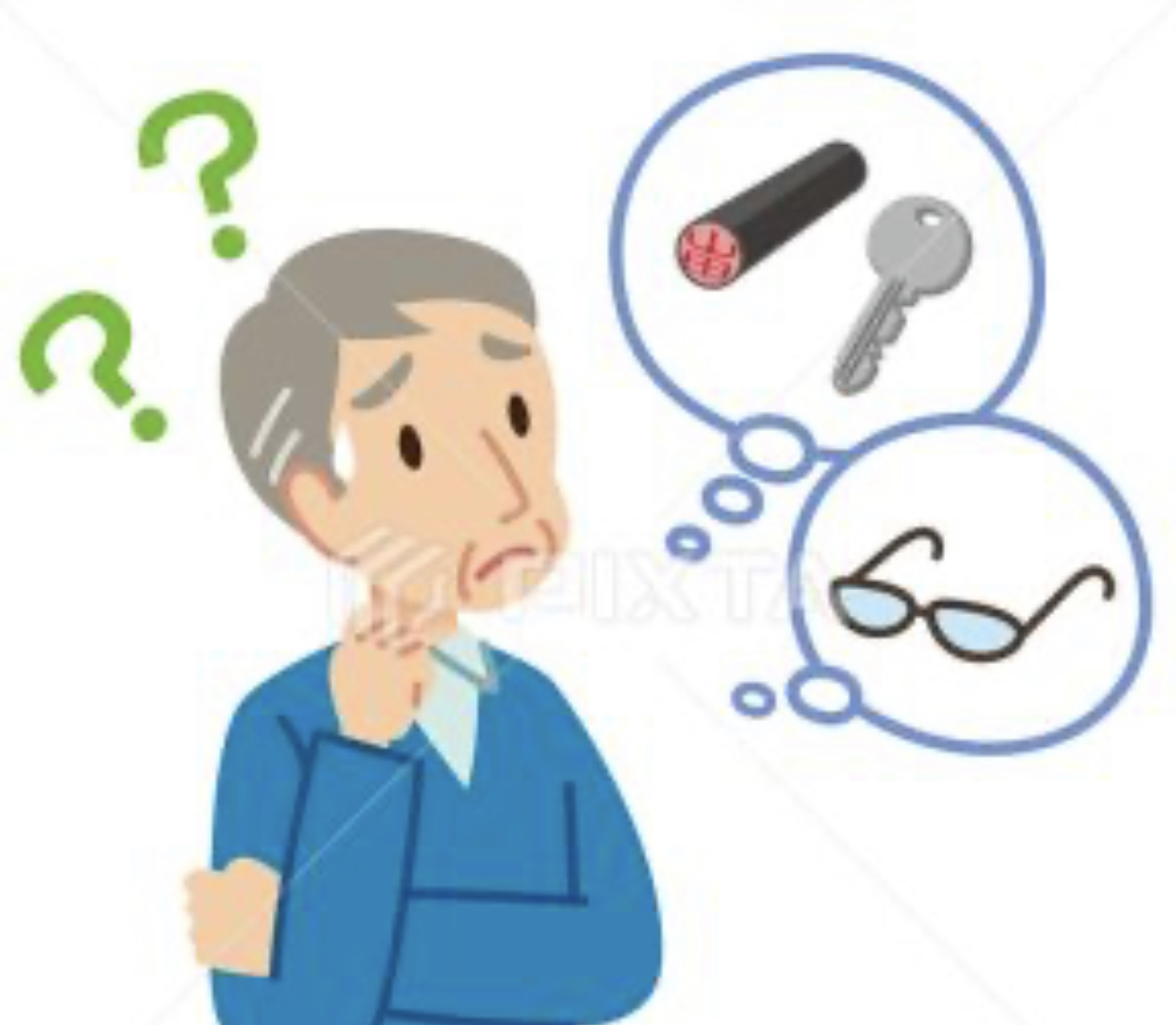 <p>absent-minded</p>