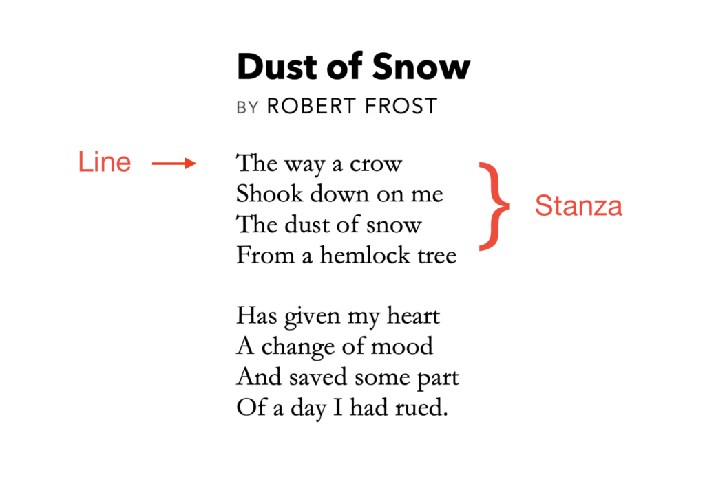 a collection of lines in a poem.