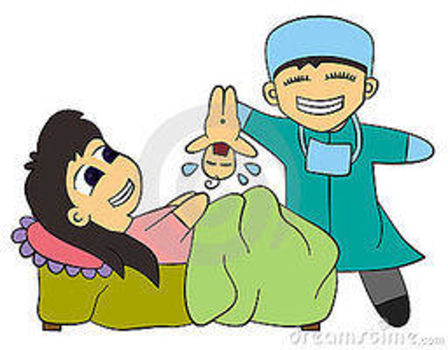 <p>process of giving birth</p>