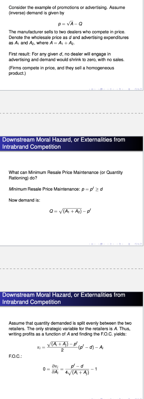 <p>Downstream Moral Hazard</p>