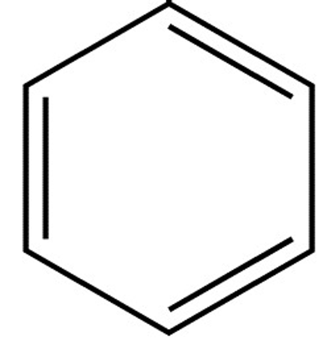 <p>Carbon ring with 3 double bonds</p>