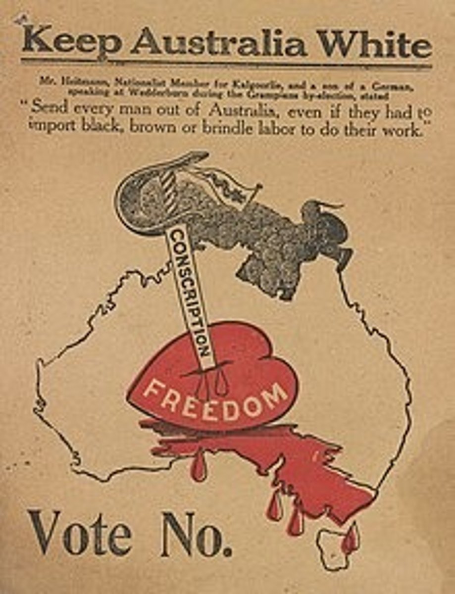 <p>the government policy of allowing only Europeans and English-speaking people to immigrate to Australia; so-called 'undesirables' were kept out by use of the infamous 'Dictation Test'.</p>