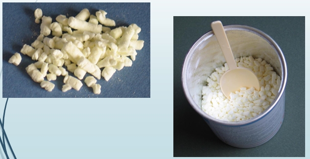 <p>= forme pharmaceutique de forme vermiculaire allongée et de surface irrégulière, obtenue par SECHAGE d’une pâte et passage (souvent forme intermédiaire)</p><p>mouillage → granulation → séchage → criblage → dépoussiérage</p>