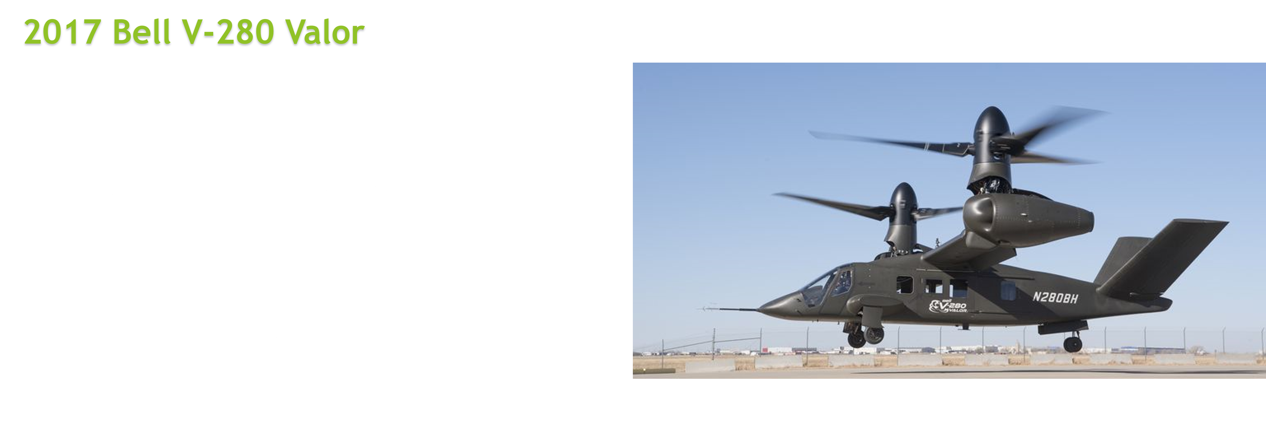 <p>2017 Bell V-280 Valor</p>