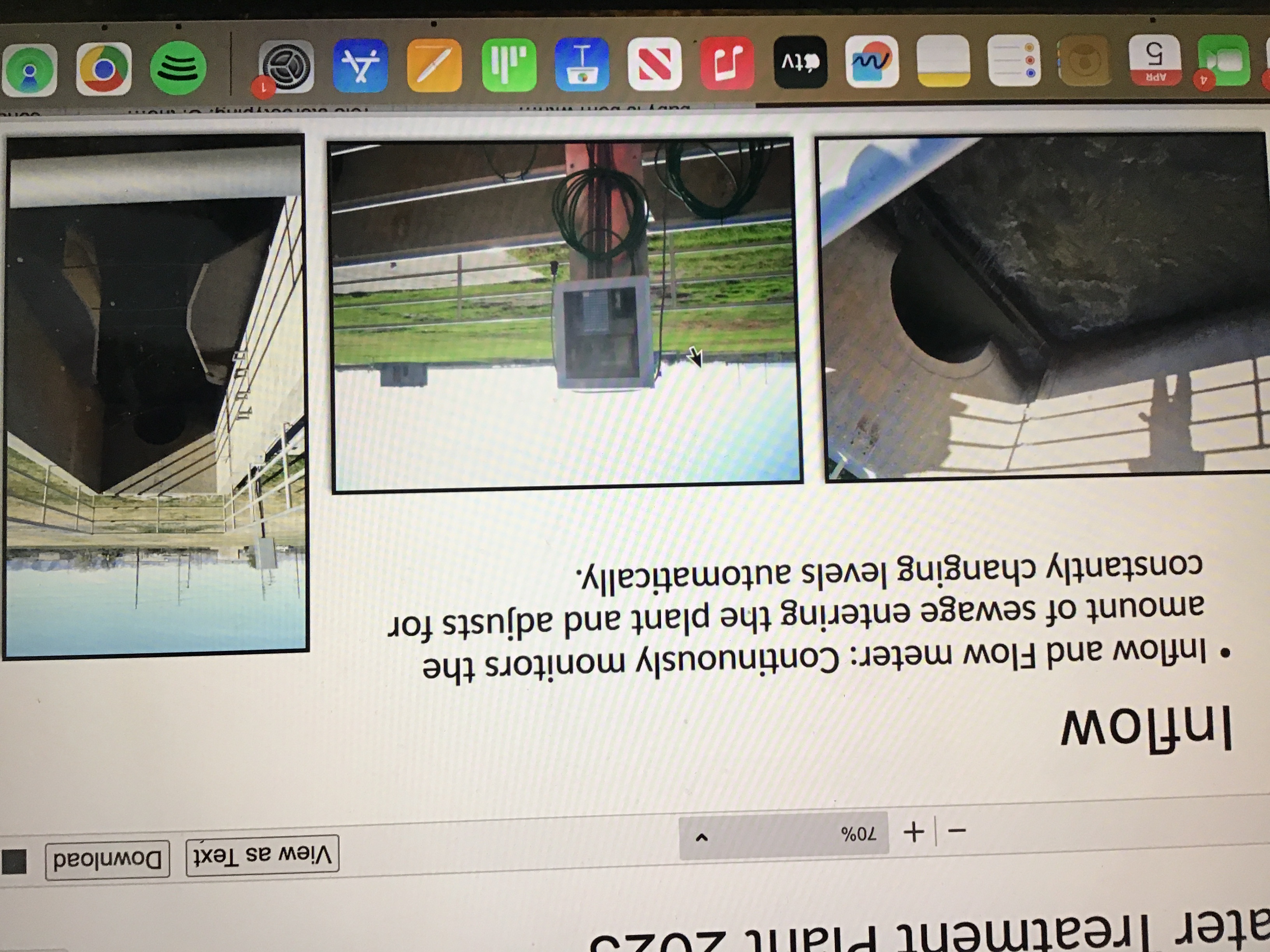 <p>1-monitors sewage entering then goes to inflow and trickle bio filter </p>